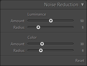 Noise Reduction Panel