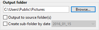 Batch output folder